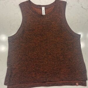 Lululemon Train To Be Tank in Dot Camo Dark Terracotta/Black, Size 2